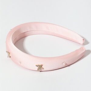 NWT Francesca’s Collections Mattie Padded Pink Butterfly Headband | light pink